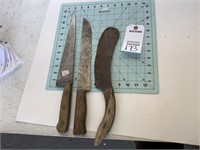 3 Antique Knives Assorted