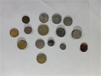 Assorted foreign coins
