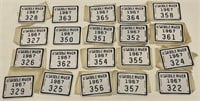 20 NOS 1967 Saddle River NJ Bicycle License Plates