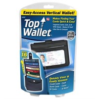 Top Wallet Easy Access Vertical Wallet in Black