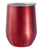 Oggi Cheers Stainless Steel Wine Tumbler in Red