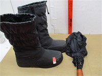 Boots 8 1/2 Wide & Unbrella