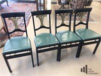 Set of 4 Black Decorative Folding Chairs