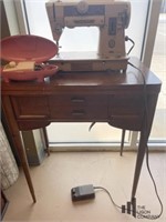 Singer Sewing Machine and Table