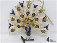 Handcrafted Cloisonné Peacock Ornament