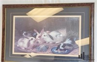 Rabbits Dinner Framed Print