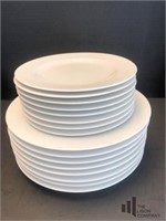 8 White Salad and Dinner Plates