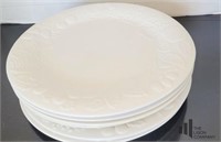 Set of 6 White Dinner Plates by  Gibson
