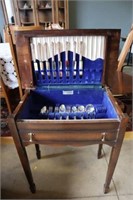 Flat Ware set in standing chest