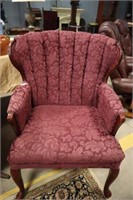 Antique uph fan back chair 31wx33dx38h