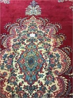 LG RED & NAVY RUG AS-IS