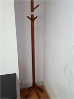 wooden coat rack, as is