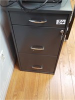 3 drawer letter file cabinet, like new with keys