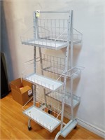 double sided display rack on wheels 18 x 59" h