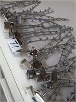lot of 34 chrome waterfall clothing hangers