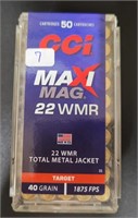 CCi MAXI MAG 22 WMR Total Metal Jacket 40 Grain