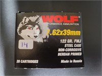 WOLF 7.62x39mm 122 GR. FMJ Steel Case
