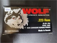 WOLF .223 REM 55 GR. FMJ Steel Case