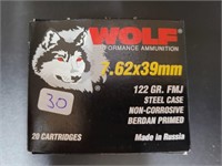 WOLF 7.62x39 122 GR. FMJ Steel Case