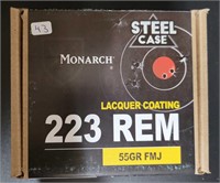 MONARCH 223 REM 55GR. FMJ Lacquer Coating