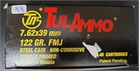 TULAMMO 7.62X39 122 GR. FMJ Steel Case