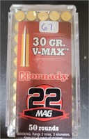 HORNADY 30 GR. V-MAX 22 MAG