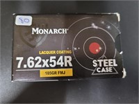MONARCH 7.62X54R 185 GR. FMJ Steel Case