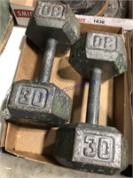 PAIR OF 30# HAND WEIGHTS