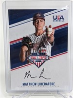 478/499 2018 USA Baseball Mathew Liberatore Auto