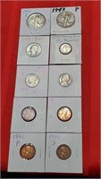 1940s Walking Liberty silver &more 10 coins