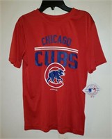 NEW Chicago Cubs Youth Red Silk like T-Shirt Med