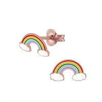 Cute Rainbow Enamel Earrings