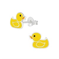 Cute Rubber Ducky Enamel Earrings