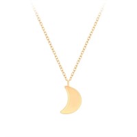 Rose Gold-Pl. Moon Necklace