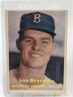 1957 Topps Don Drysdale Rookie Card - HOF