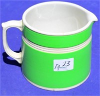 Large Fowler green and white jug, some a/f