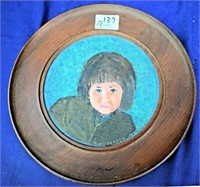 Oil painting circular frame 29.5 cm dia