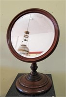 C.1820s Georgian Shaving Mirror Bevelled Glass