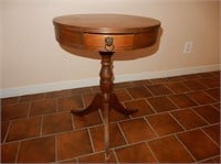 Duncan Phyfe Style Drum Table w/ Drawer