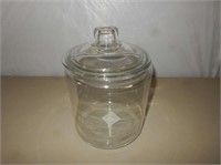 Clear Glass Cookie Jar w/ Lid