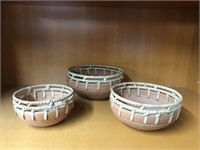 Handmade clay baskets