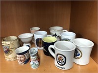 Lot of coffee mugs, milk canteen