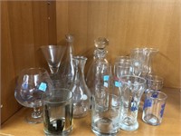 Variety of glass cups, round Glass liquor