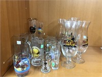 Hard rock café glass cups & variety of drinking