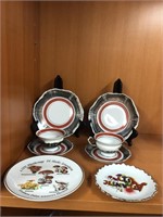 iridescent plate & cups set by Antonio & panama