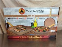 MarbleStone 2pc fry pan&grill pan