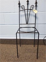 Iron Chair Plant Stand with fern
