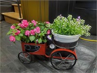 Metal Tractor Plant Stand