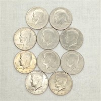 Kennedy Half Dollars 2-1971 & 8-1974