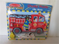 NEW MELISSA & DOUG CHUNKY PUZZLE FIRE TRUCK